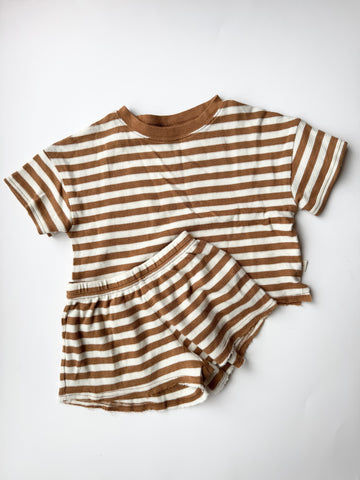 Quincy Mae 2pc Striped Ribbed Set • 1-2 years