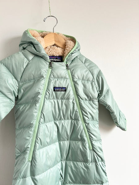 NEW Patagonia Light Green Down Bunting Suit • 6-12 months (fits big)