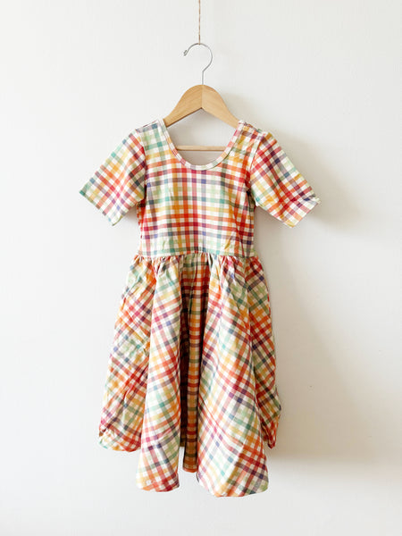 NEW Alice and Ames Summer Plaid Short Sleeve Dress • 7 years