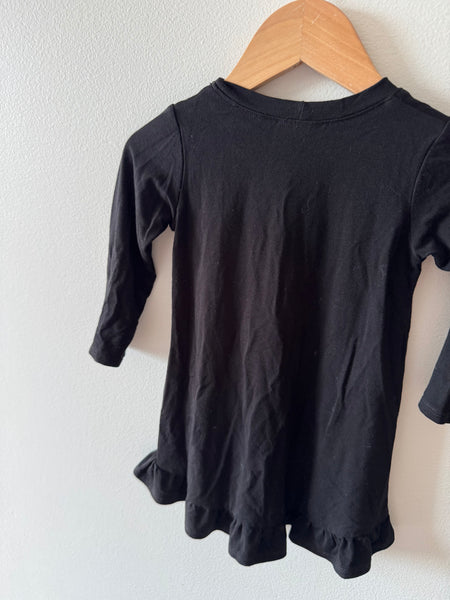 Jax and Lennon Black Bamboo Long Sleeve Dress • 6-18 months