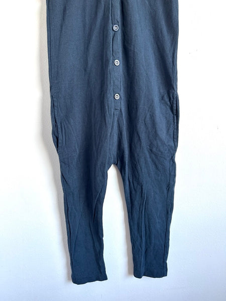 Gray Label Navy Short Sleeve Button Romper • 3-4 years