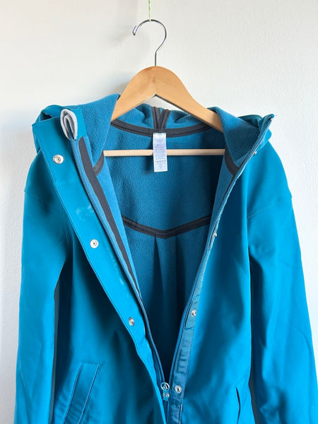 Iviva Blue Long Softshell Hooded Jacket • 10-12 years