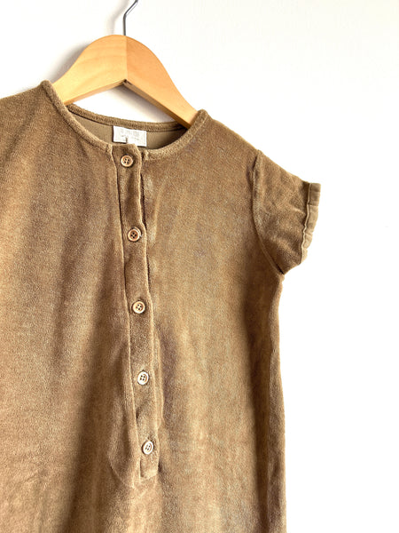The Simple Folk Brown Terry Shorty Romper • 4-6 years