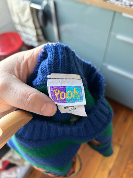 Vintage Pooh and Tigger Striped Sweater • 2-3 years