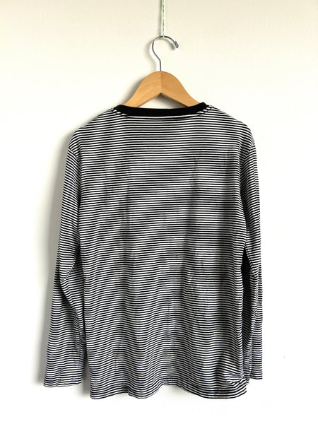 Whistle and Flute Striped Apple Embroidery Long Sleeve Top • 10-12 years