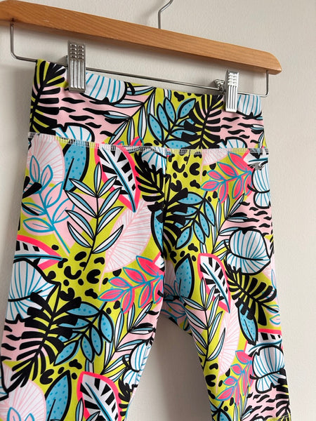 Athletic Works Neon Floral Long Shorts • 10-12 years