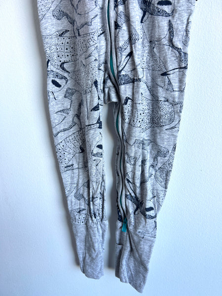 Bonds Grey Shark Zip Romper • 18-24 months