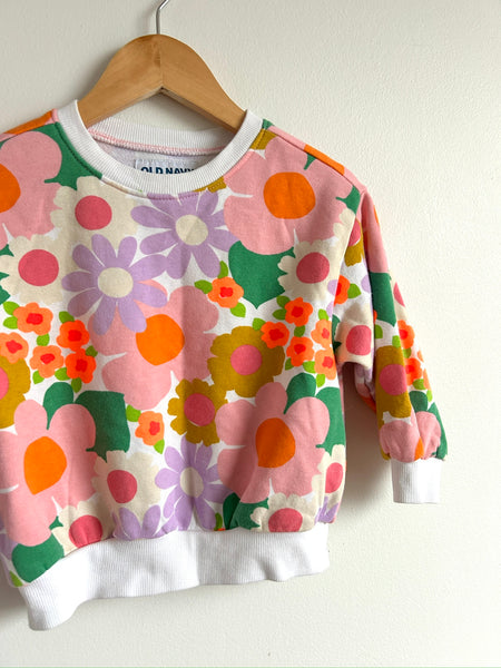 Old Navy Bright Flower Sweatshirt • 3 years