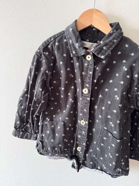 Zara Black Denim Shacket • 4-5 years