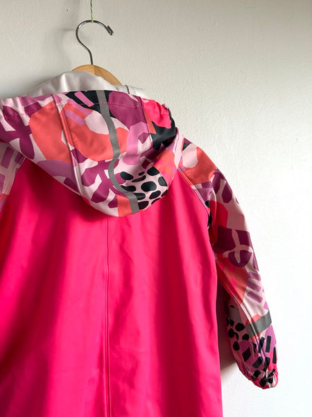 Reima Pink and Patterned Rainsuit • 3-4 years (98cm)