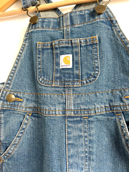 Carhartt Dark Denim Overalls • 4 years