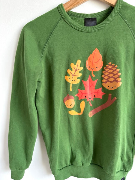 Whistle and Flute Autumn Leaves Crew Neck • 9-10 years