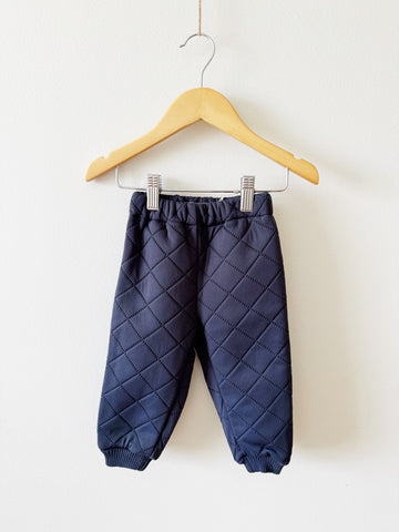 NEW Wheat Kids Navy Quilted Thermowear Pants • 9 months