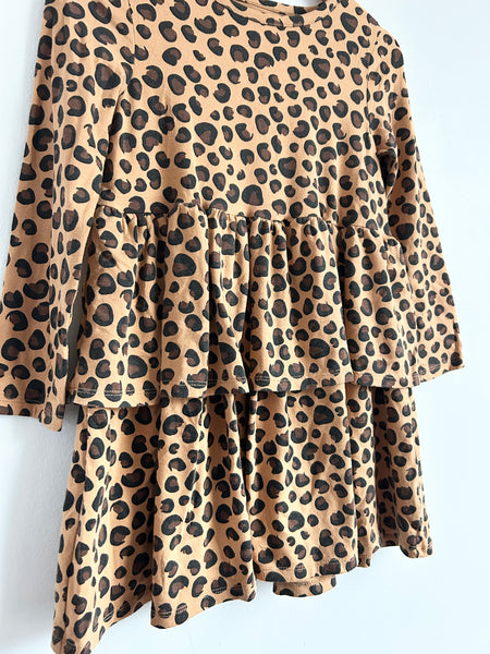 Tucker and Tate Tiered Animal Print Long Sleeve Dress • 4-5 years