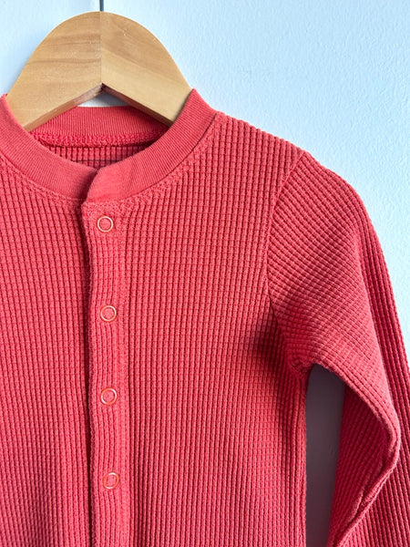 Noble 1pc Red Waffle Jammies • 6 years