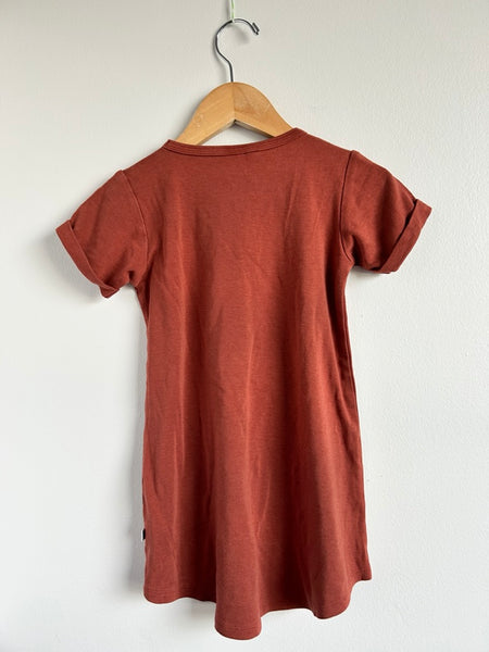 Little and Lively Rust Brown T-Shirt Dress • 3-4 years