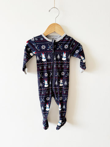 Petit Lem Hockey Snowman Sleeper • 6-12 months