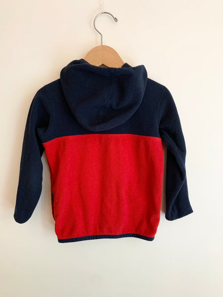 Patagonia Red and Blue Zip Up Fleece Hoodie • 3 years