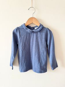 Kite Blue Collared Long Sleeve Shirt • 1-3 years