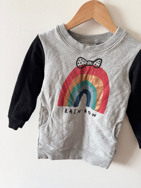 Minti Rain-Bow Long Sleeve Sweater Dress • 3-4 years