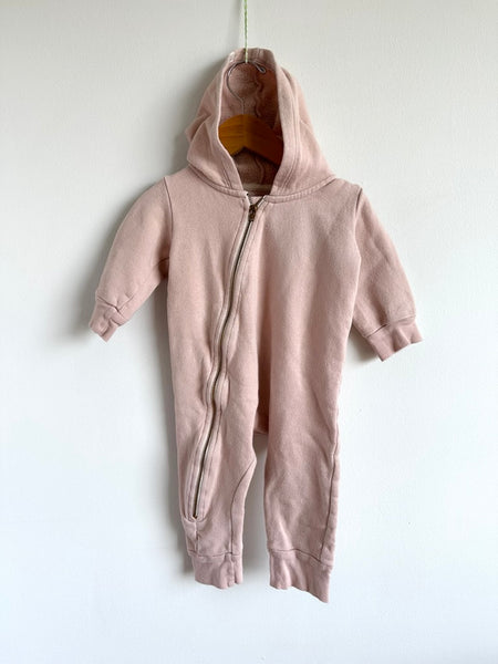 Mini Mioche Hooded Biker Romper Blush Pink • 6-12 months