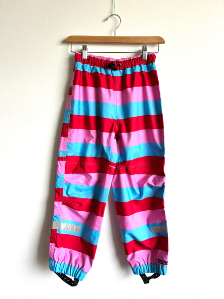 Villervalla Pink, Blue, Red Striped Rainpants • 9-10 years (134cm)