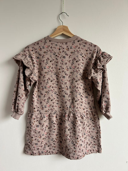 Wheat Long Sleeve Floral Purple Sweater Dress • 6-7 years