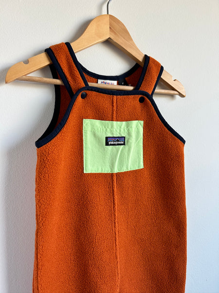 NEW Patagonia Orange Fleece Overalls • 3 years