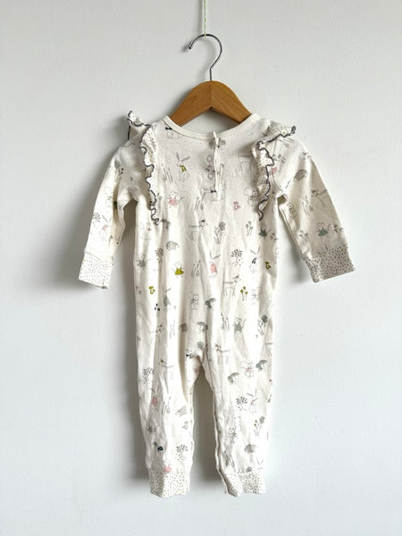 Pehr Long Sleeve Ruffle Romper • 12-18 months