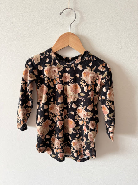 Jax and Lennon Black Floral Long Sleeve Sweater Dress • 6 months - 2 years