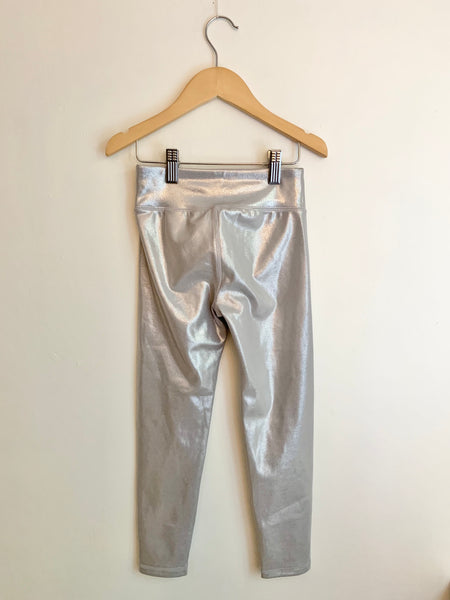 Gap Silver Metallic Leggings • Small (5-7 years)