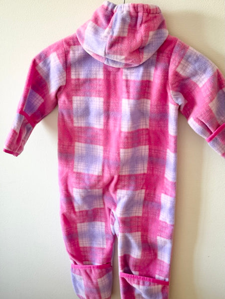 Columbia Plaid Fleece Bunting Suit • 18-24 months