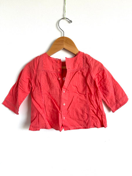 Bonpoint Coral Long Sleeve Embroidered Tunic • 12 months