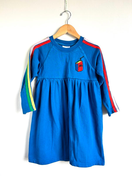 Hanna Andersson Blue Long Sleeve Dress with Juice Patch • 6-7 years