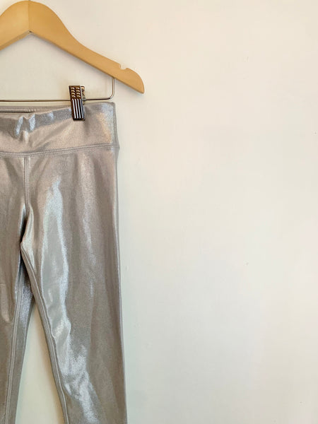 Gap Silver Metallic Leggings • Small (5-7 years)