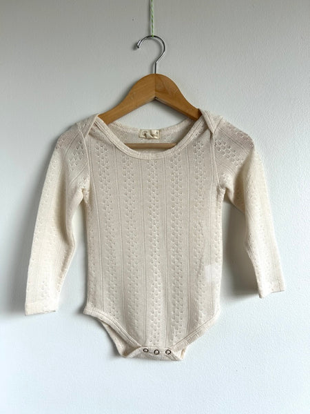 Ponponia Knit Eyelet Onesie • 18-24 months