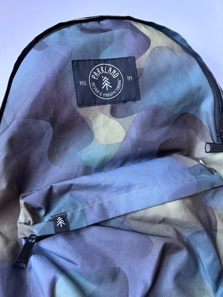 Parkland Green and Blue Patterned Backpack