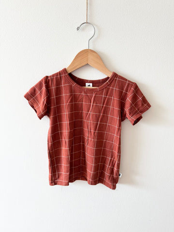 Little and Lively Windowpane Red T-Shirt • 1-2 years