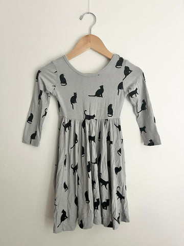 Kyte Black Cat Printed Dress • 2 years