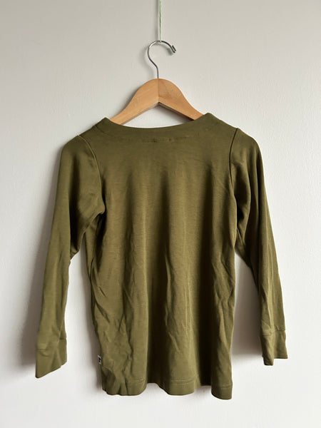 Little and Lively Green Wooden Button Cardigan • 5-6 years