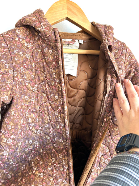 Wheat Kids Brown Floral Winter Suit • 18 months