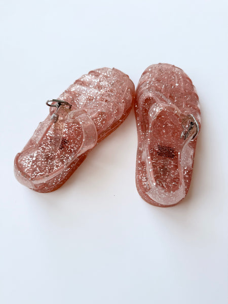 Gap Pink Sparkly Jelly Sandals • 6c