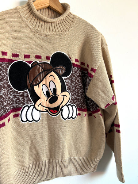 NEW Vintage Mickey for Kids Wool/Acrylic Rollneck Knit Sweater • 9-11 years (140)
