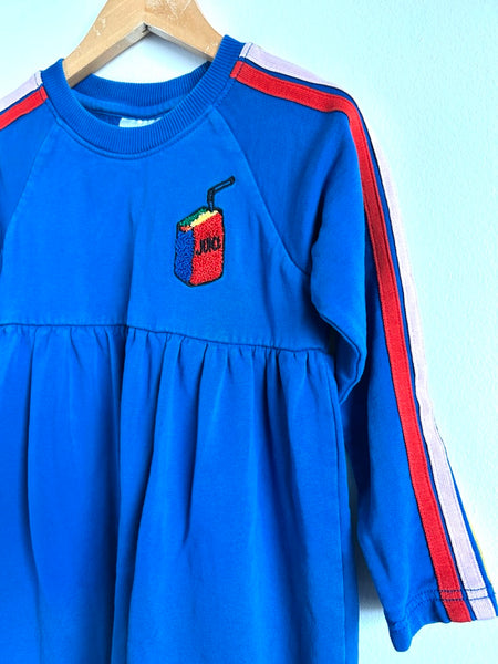 Hanna Andersson Blue Long Sleeve Dress with Juice Patch • 6-7 years