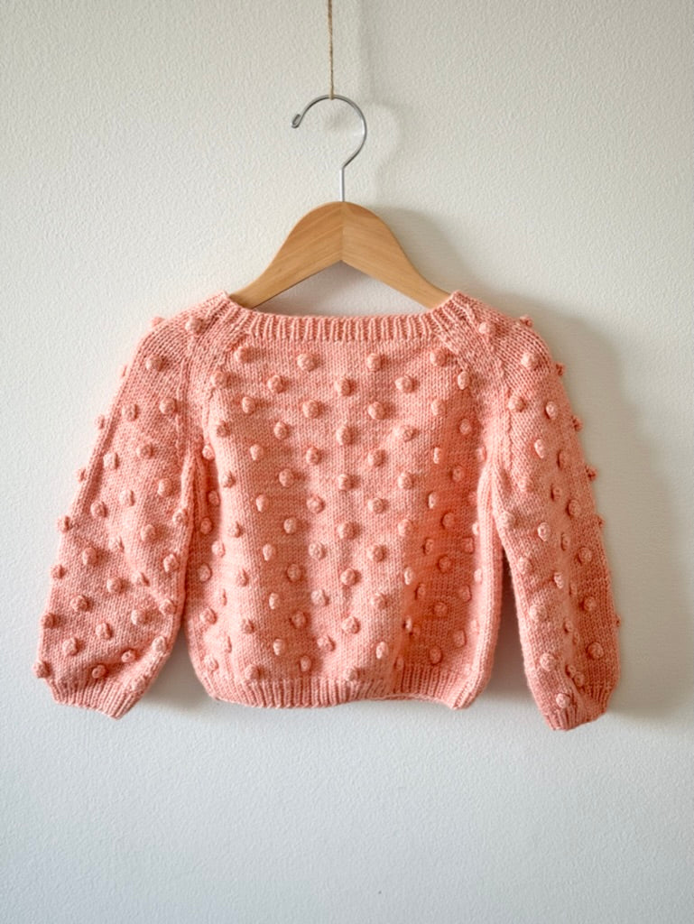 Misha and Puff Grapefuit Wool Popcorn Sweater • 18-24 months