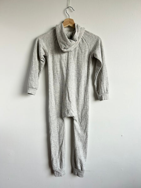 Bambi and Birdie Hooded Soft Grey Romper • 6-7 years