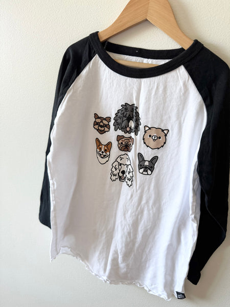Whistle and Flute Baseball Ringer Long Sleeve Dog Shirt • 11-12 years
