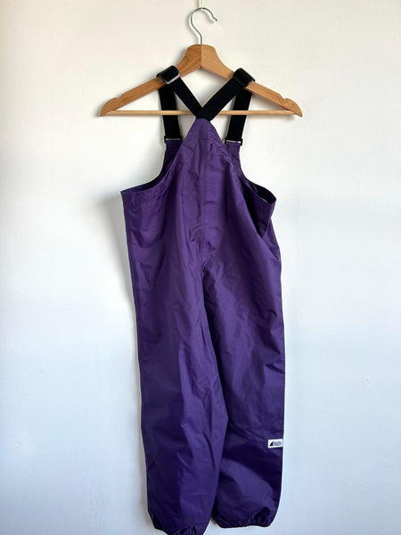 MEC Purple Overall Style Rainpants • 8-10 years