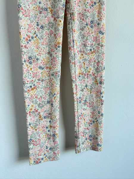 Wheat Pink and Blue Floral Leggings • 5 years