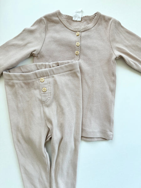 H&M 2pc Ribbed Set • 6-12 months